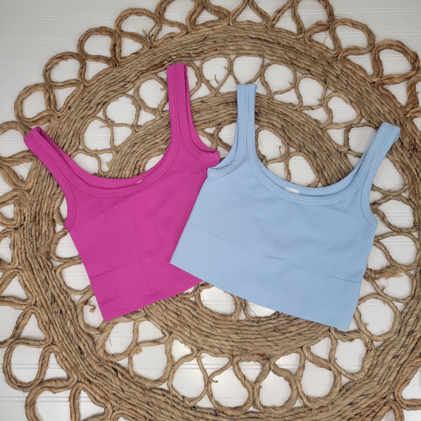 NikiBiki Chevron Ribbed Crop Top