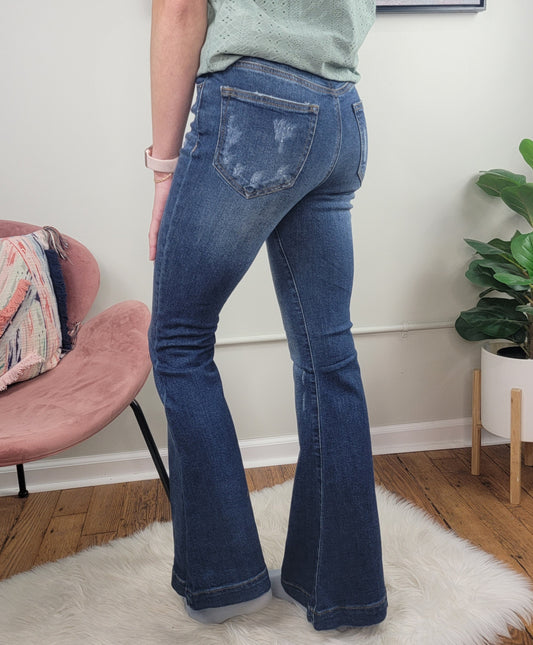 Coralie Vintage Wash Flares