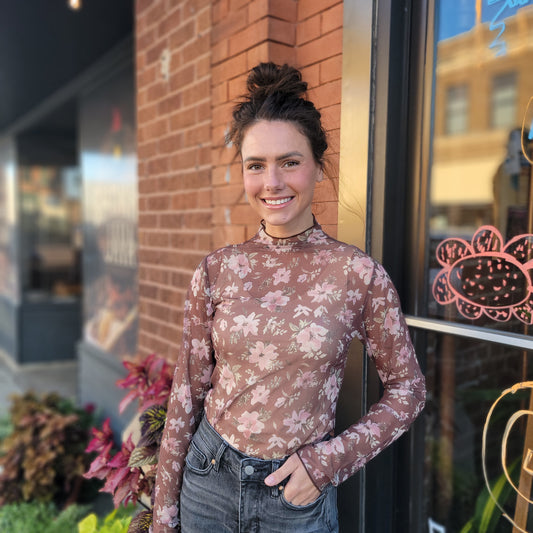 Dylan Floral Mesh Top