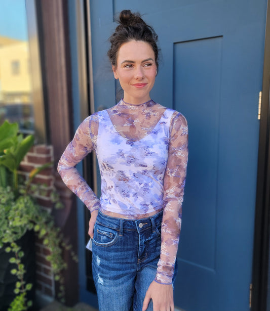 Maeve Floral Sheer Top
