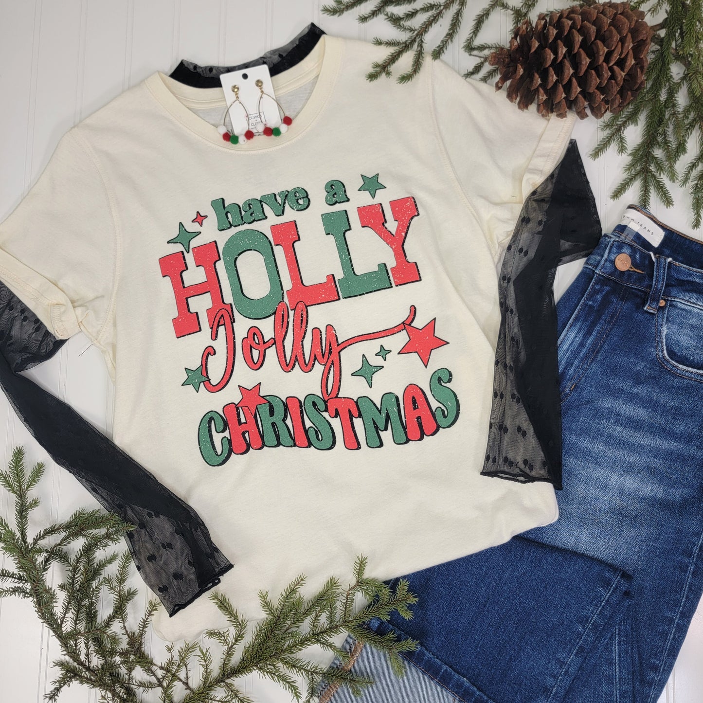 Holly Jolly Christmas Graphic Tee