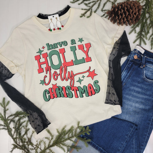 Holly Jolly Christmas Graphic Tee