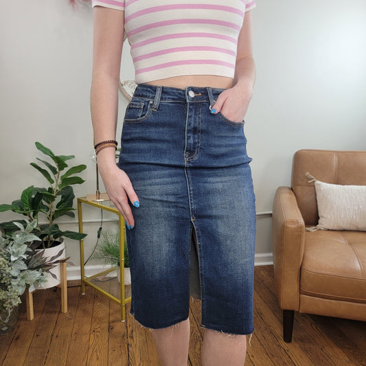 Mickey Denim Midi Skirt