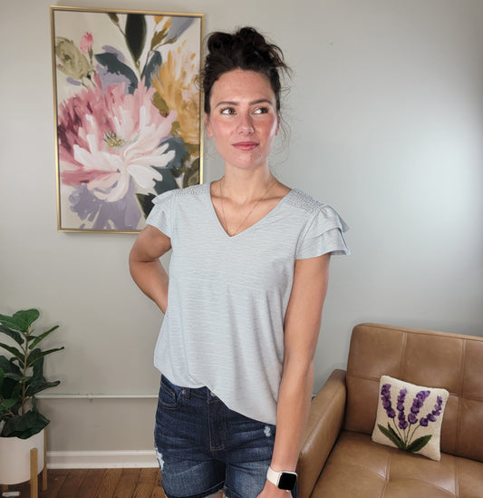 Annalise Ruffle Sleeve Top