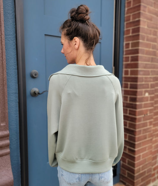 Claire Half Zip Crewneck