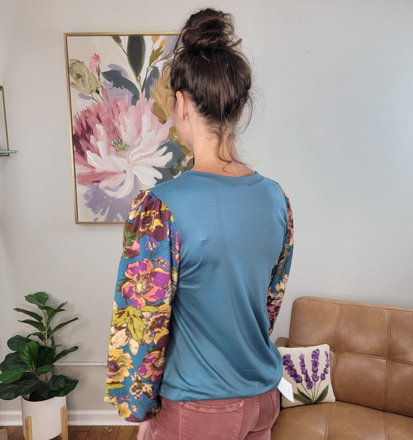 Natalie Floral Sleeve Blouse