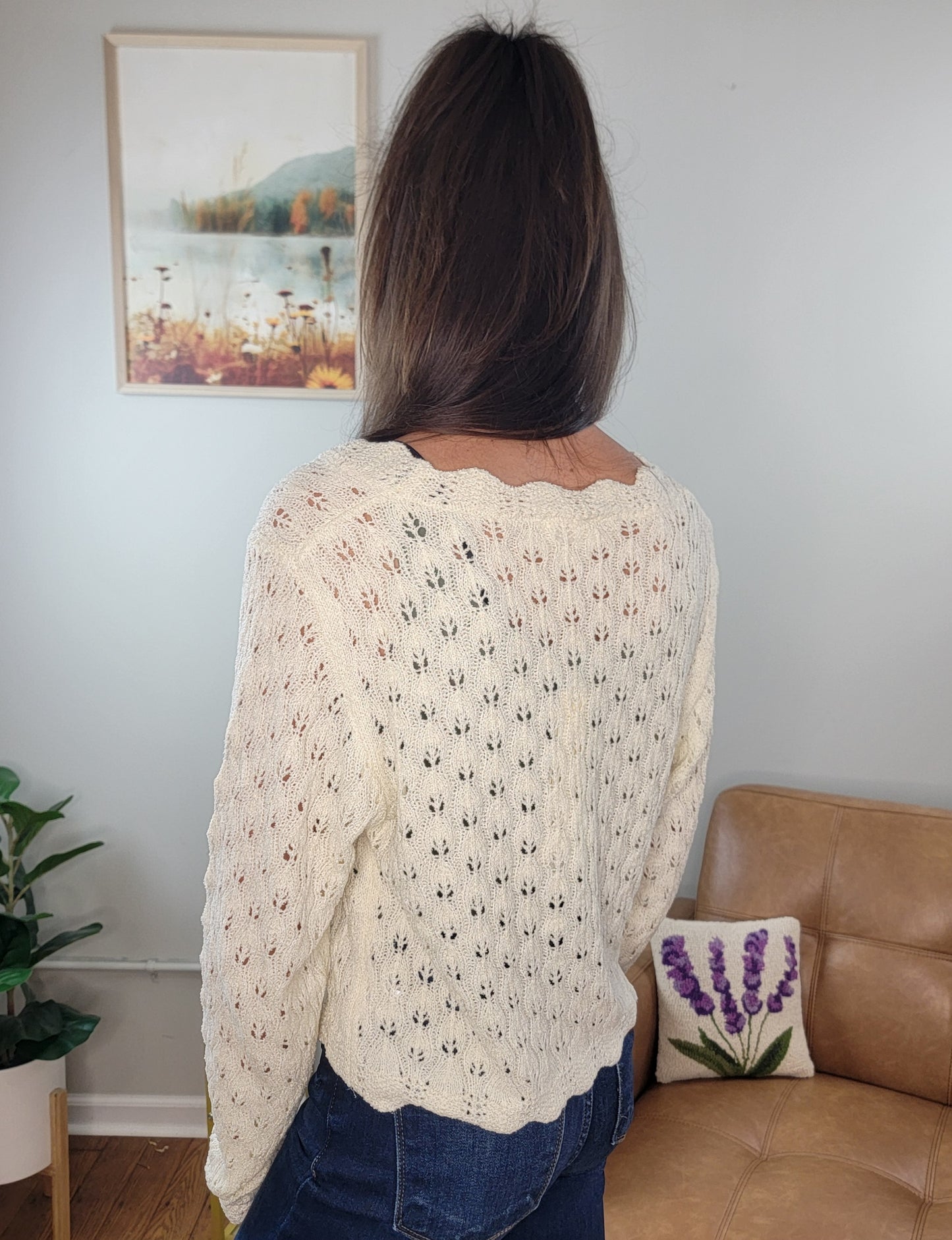 Amberlyn Pointelle Cardigan