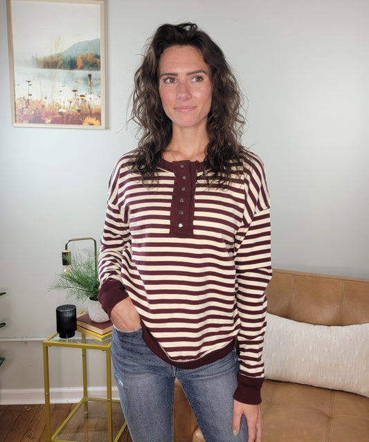 Lucia Striped Pullover