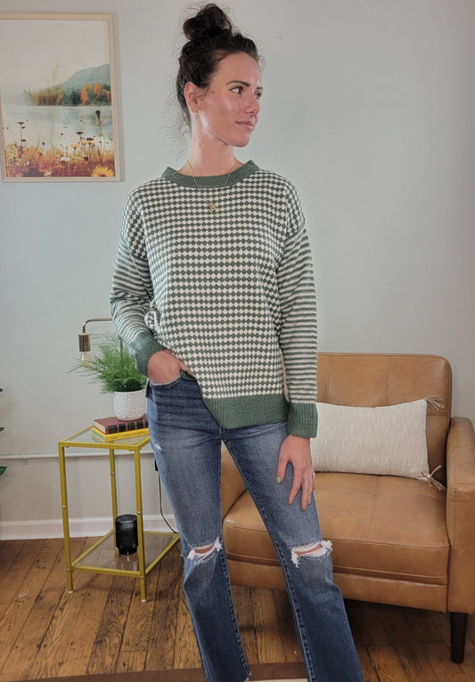 Ellyson Checkerboard Sweater