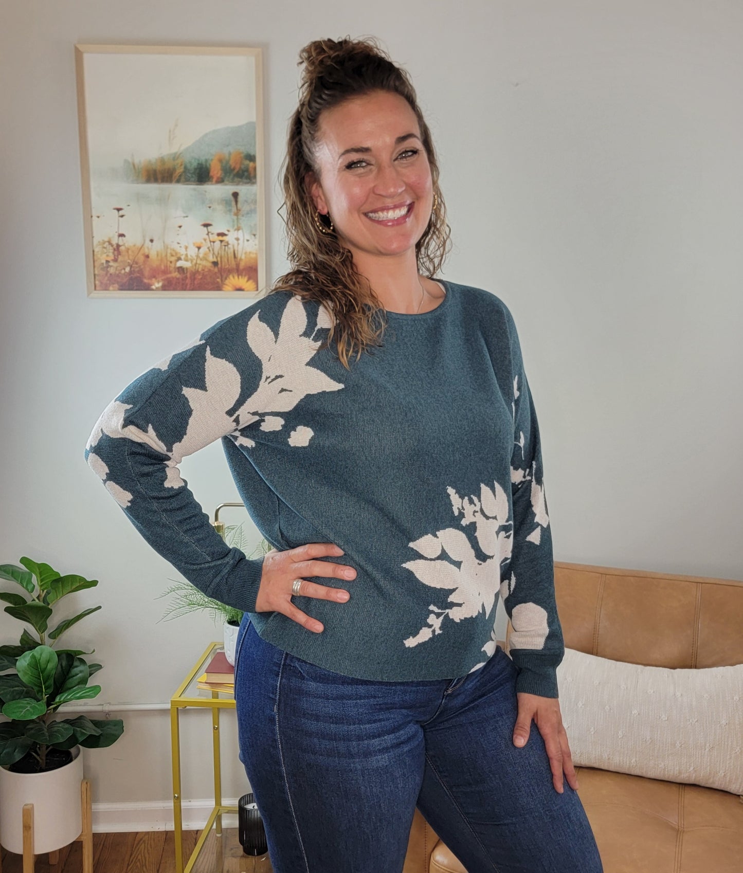Iris Floral Sweater