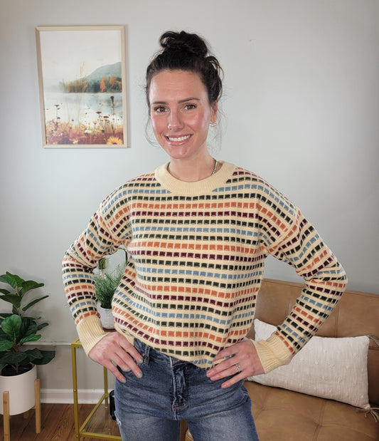 Haven Multicolored Textured Sweater