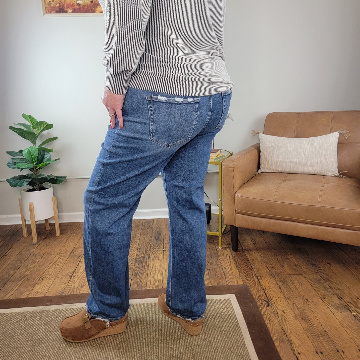 Maddy Ankle Straight Jeans from Risen with Tummy Control