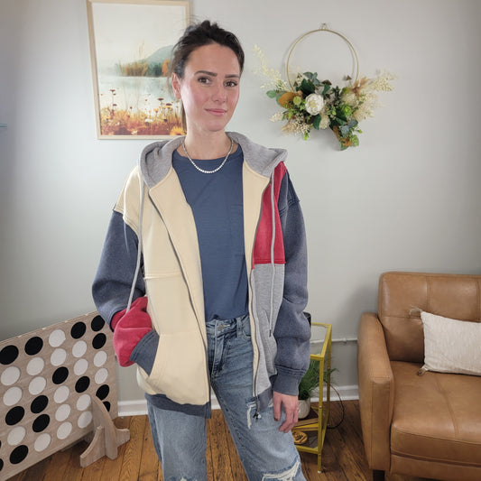 Blythe Color Block Zip-Up