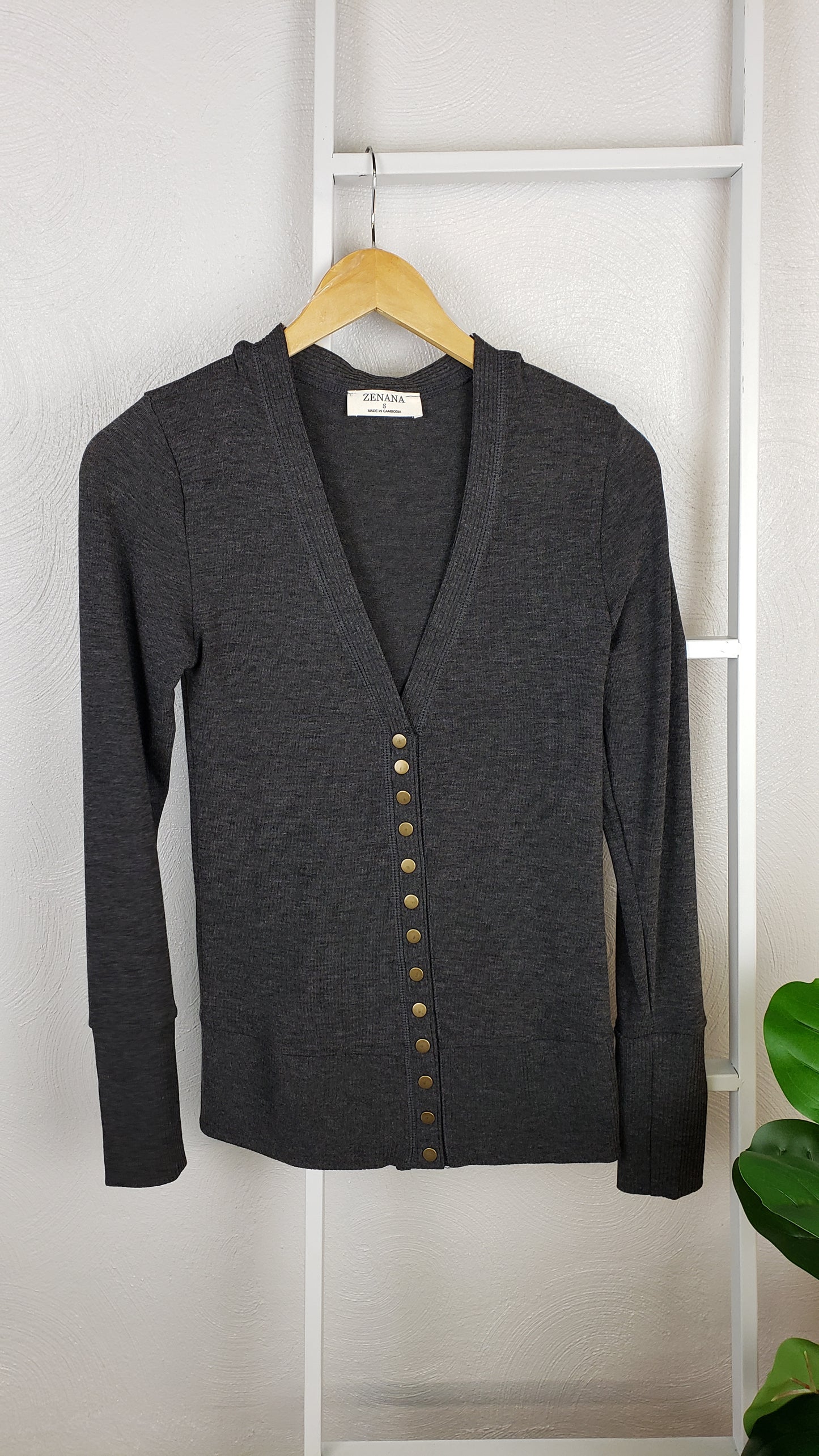 Long Sleeve Snap Front Cardi