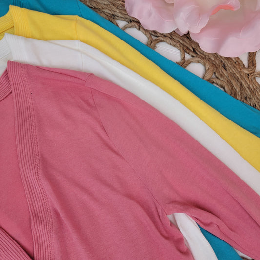 Long Sleeve Snap Front Cardi - Extended Sizes