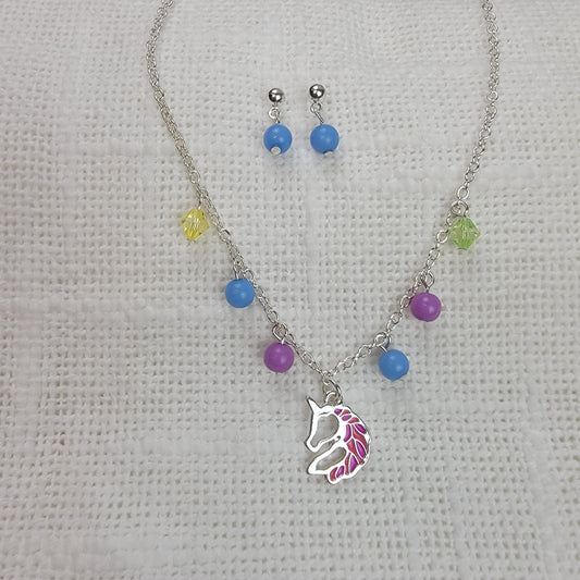 Girls Charm Jewelry: Unicorn Set
