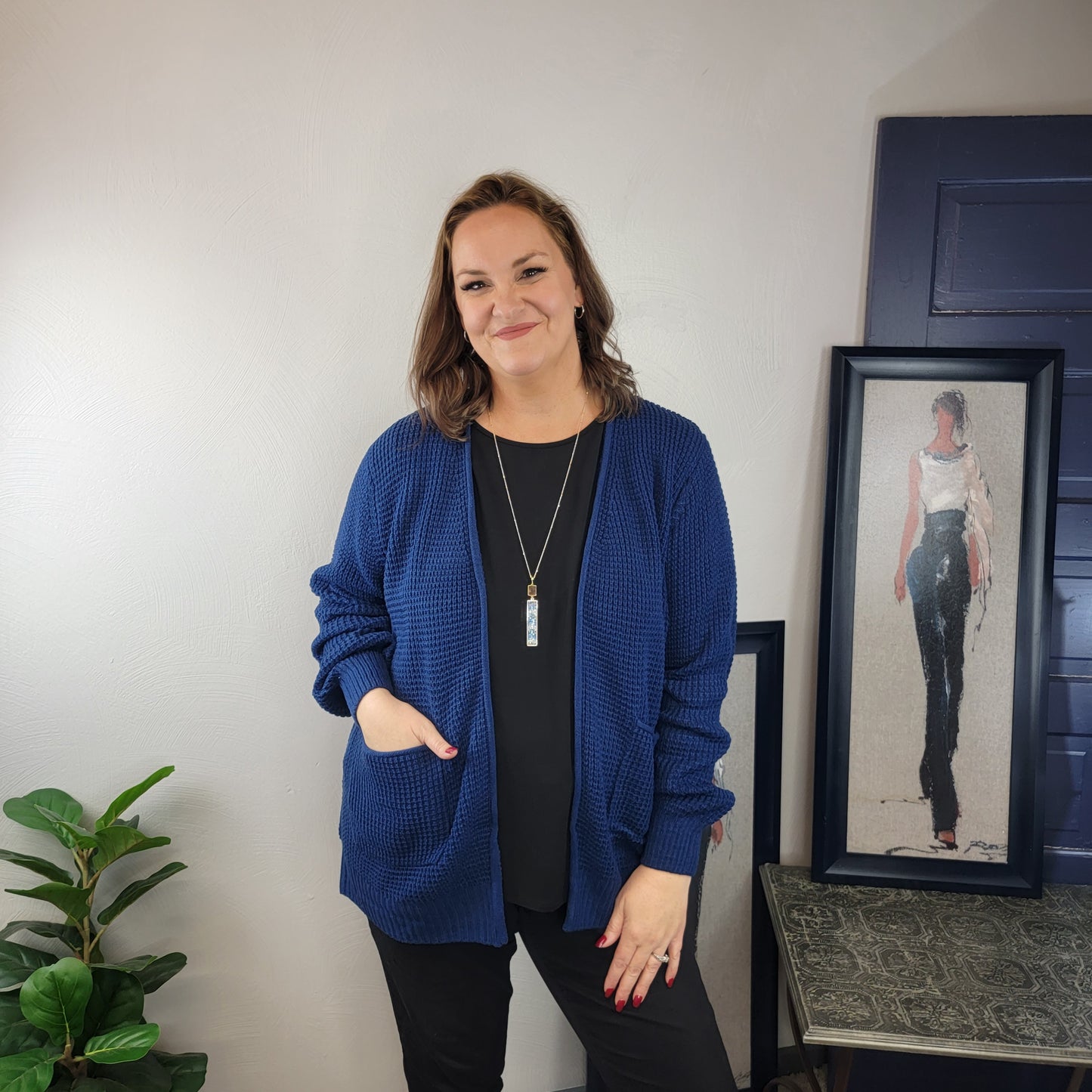 Kenzie Waffle Cardigan