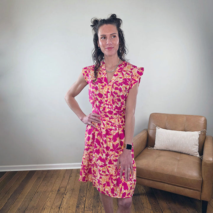 Edith Floral Print Sleeveless Dress