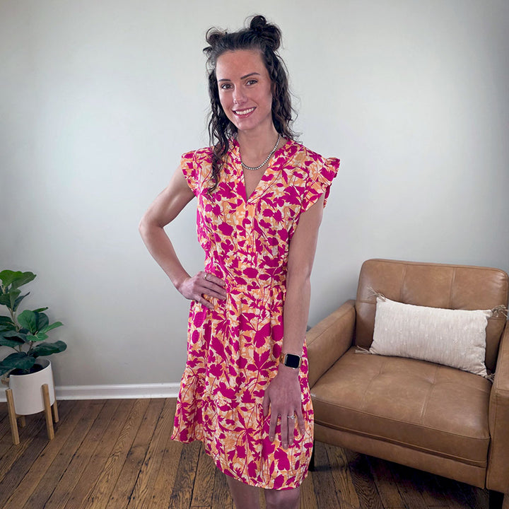 Edith Floral Print Sleeveless Dress
