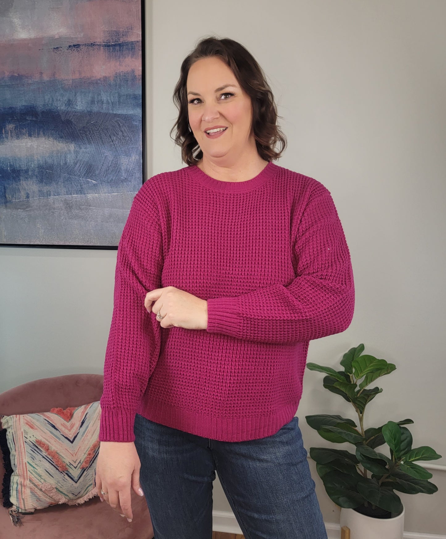 Krista Waffle Knit Sweater