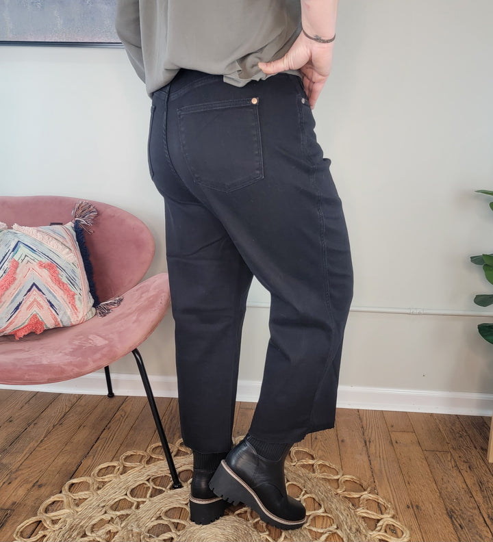 Rylee Tummy Control Cropped Wide Legs from Judy Blue