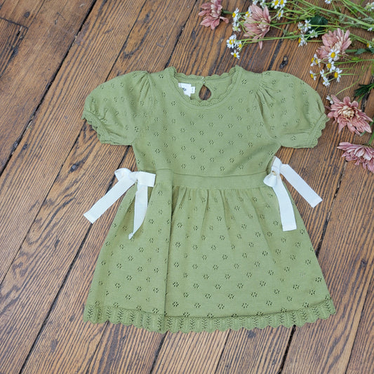 Baby: Aria Olive Knit Dress
