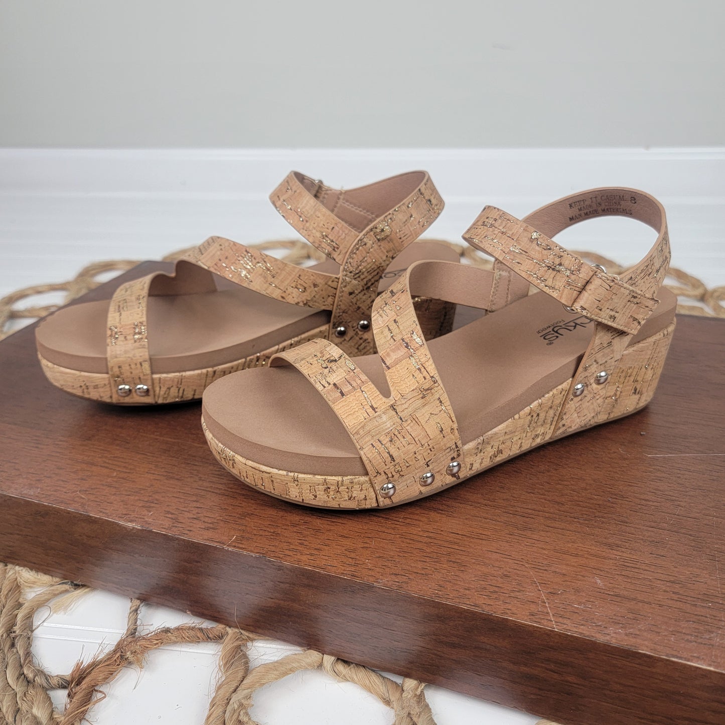 Keep It Casual Glitter Cork Sandal