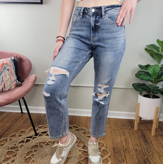 "Cleared" Vintage Crop Straight Jeans from Lovervet