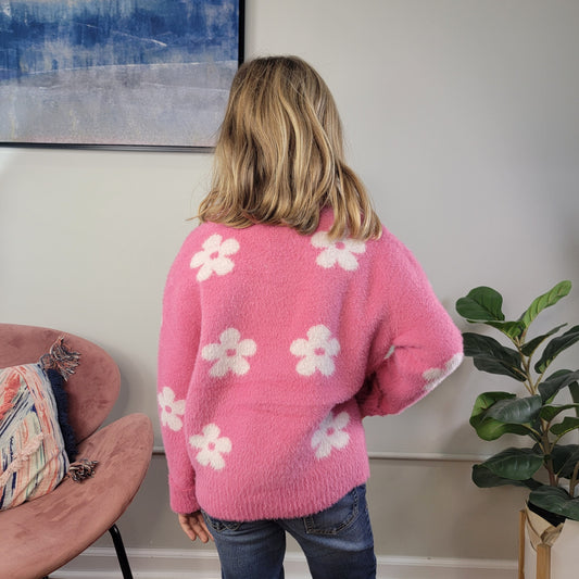 Girls: Elaia Flower Cardigan