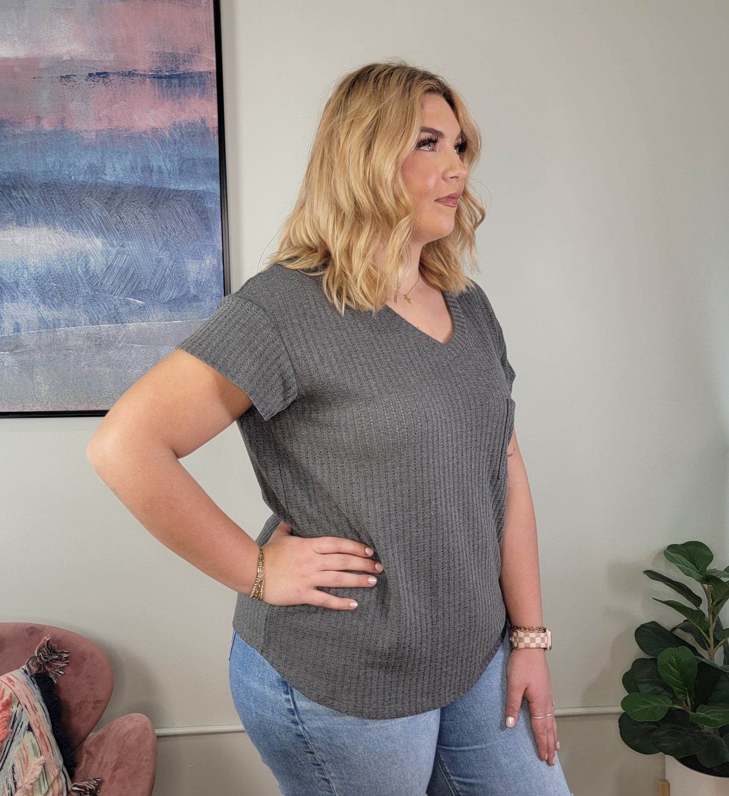 Becca Ribbed Tee