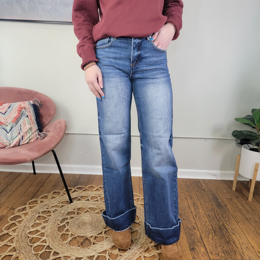 Elenor Wide Cuff Jeans from Risen