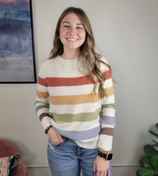 Cora Colorful Striped Sweater