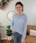 Karlee Blue Striped Sweater