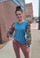 Natalie Floral Sleeve Blouse