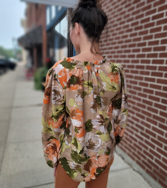 Estelle Long Sleeve Floral Blouse