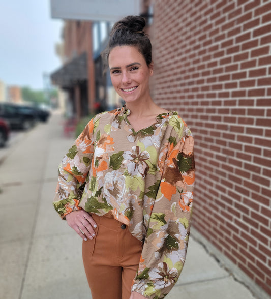 Estelle Long Sleeve Floral Blouse
