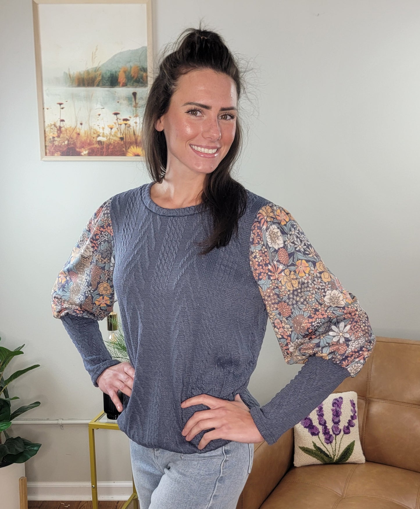 Noah Floral Sleeve Top