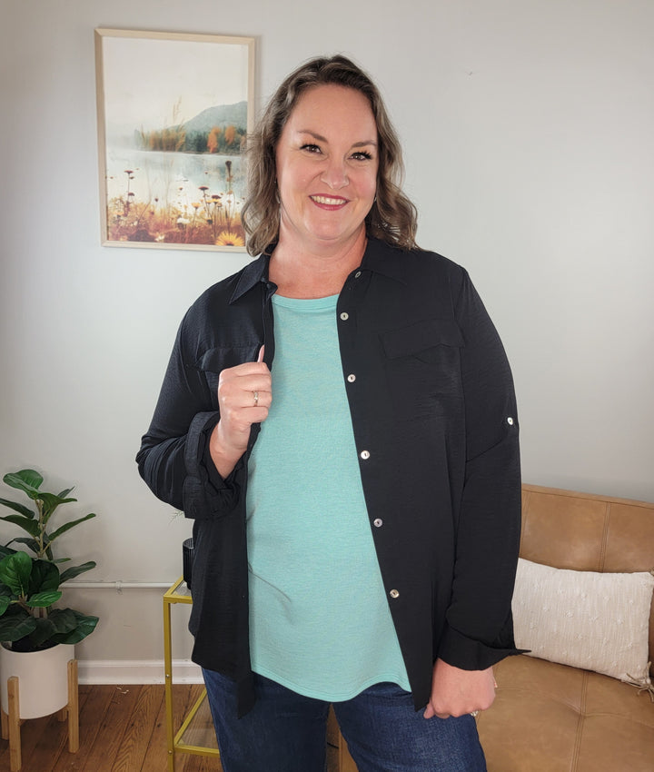 James Button Down Top