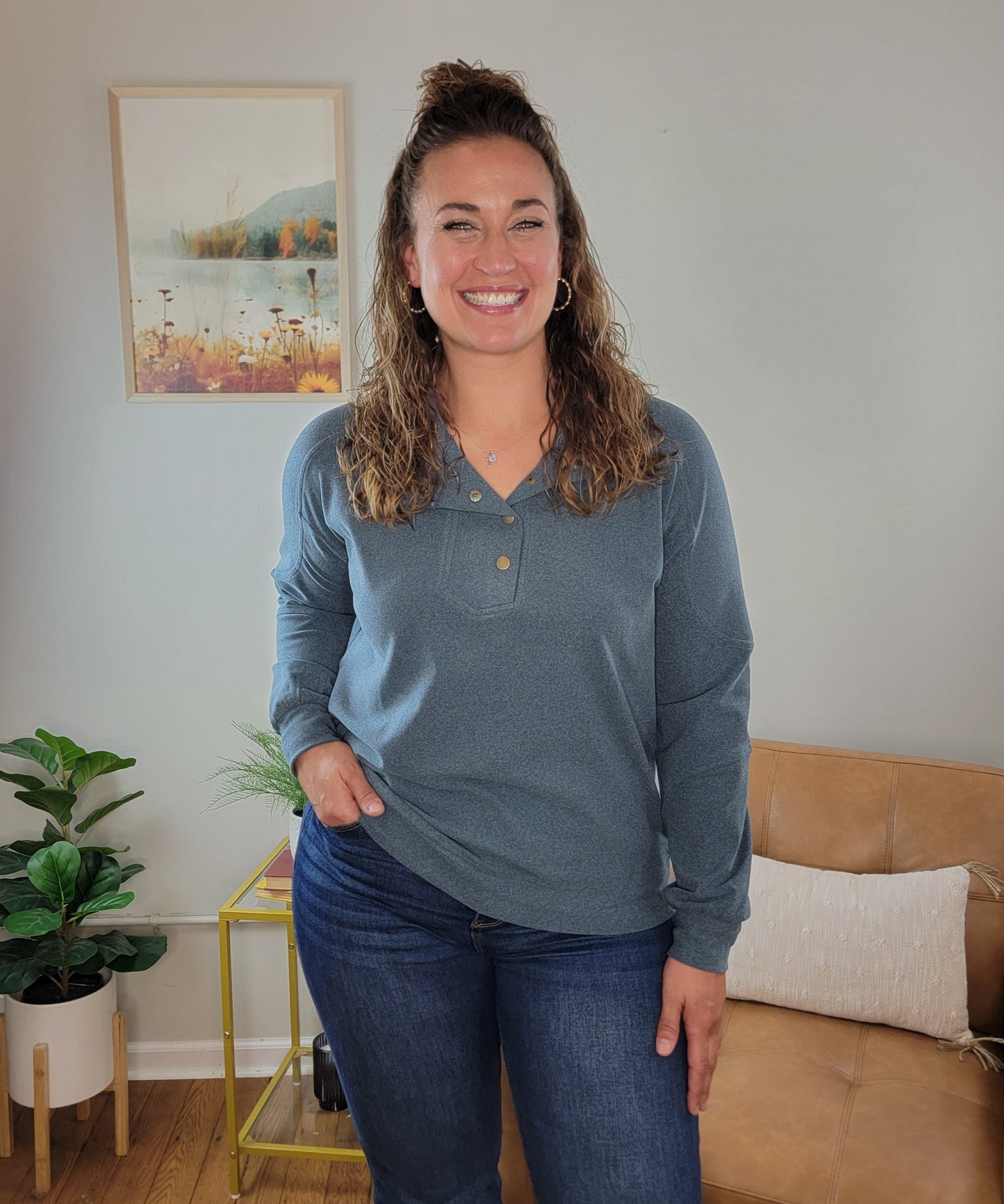 Blaire Button Sweatshirt