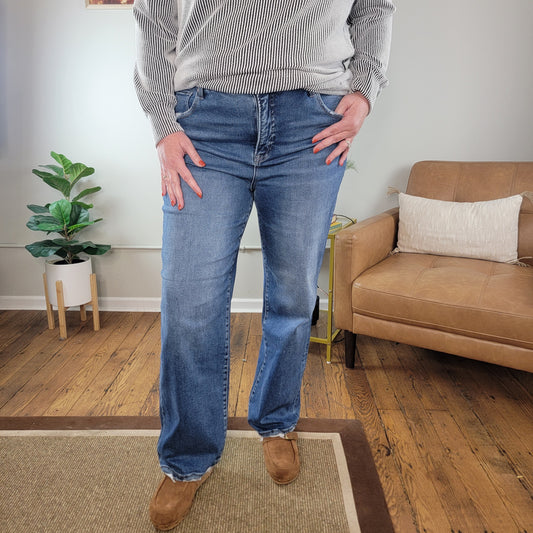 Maddy Ankle Straight Jeans from Risen with Tummy Control