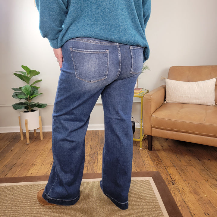 Geneva Wide Leg Jeans from Risen with Tummy Control