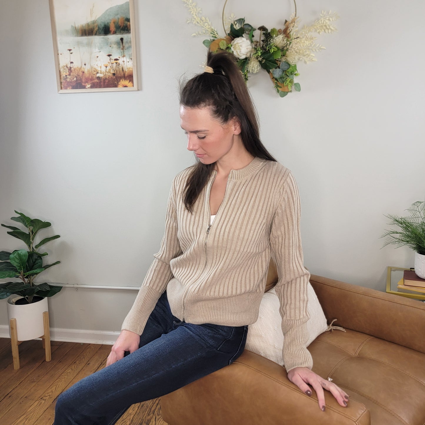 Maddison Zip Up Sweater