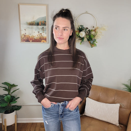 Elsa Striped Sweatshirt