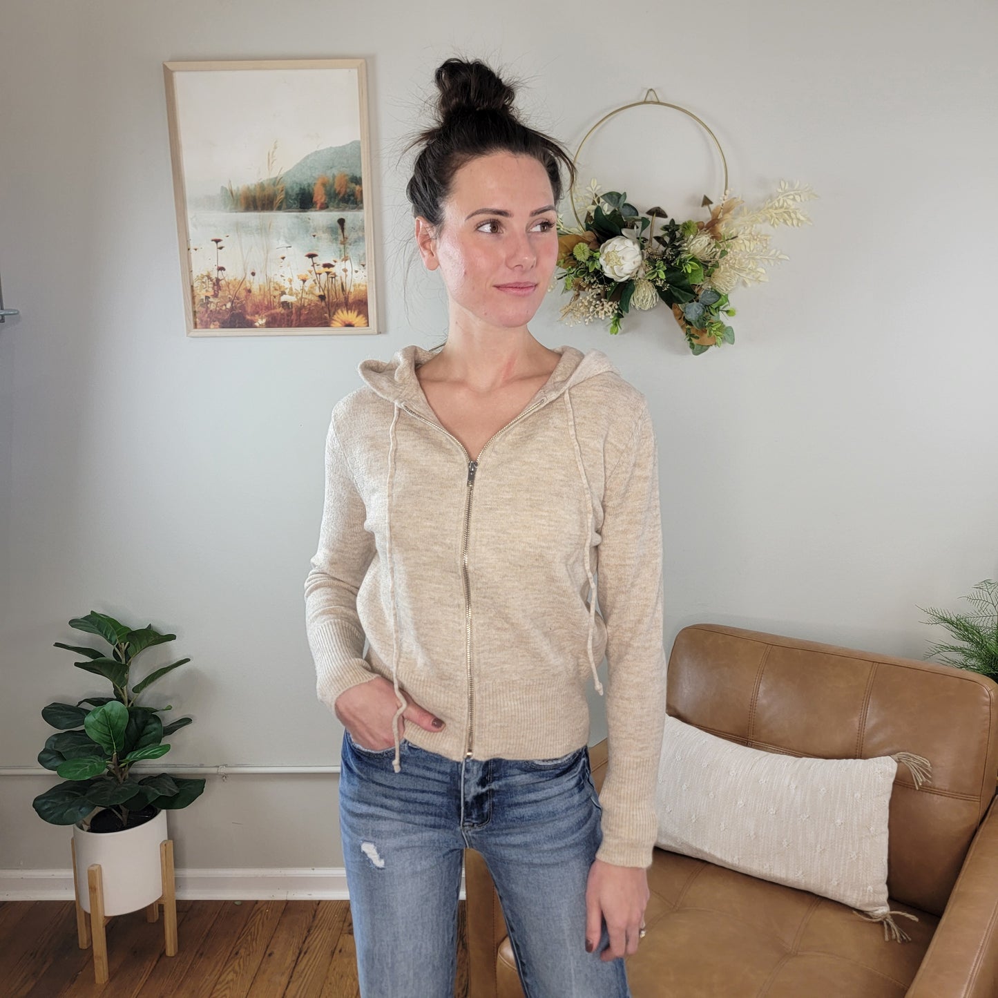 Linette Zip Up Hoodie Sweater