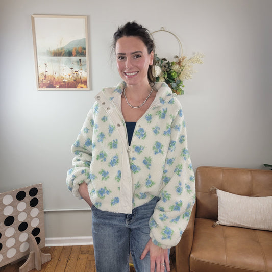 Paisley Floral Sherpa Jacket