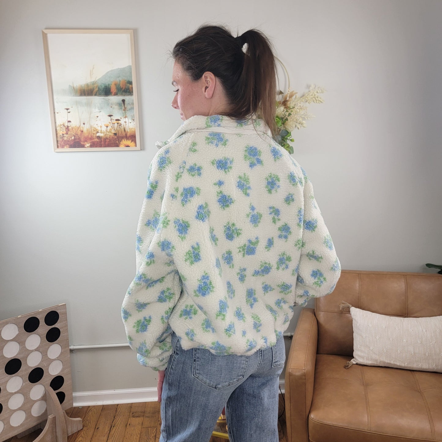 Paisley Floral Sherpa Jacket