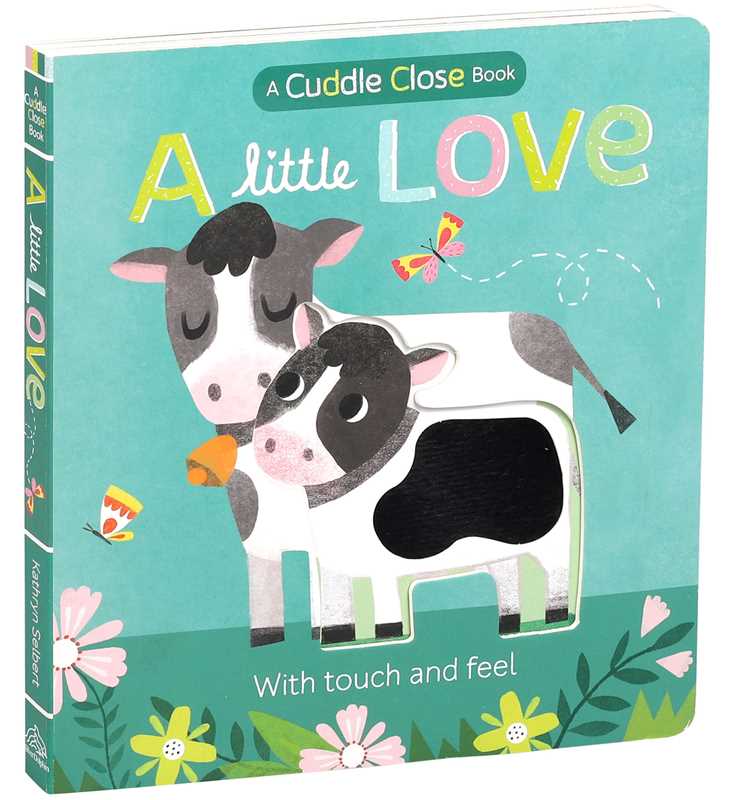 Little Love by Jonny Marx, published by Simon &amp; Schuster, is a charming board book featuring delightful illustrations of two cows, flowers, and a butterfly on a teal background. With its engaging touch-and-feel elements and cover highlights such as "With touch and feel" and "A Cuddle Close Book," this enchanting farm-themed book is the perfect introduction to farm animals for young readers.