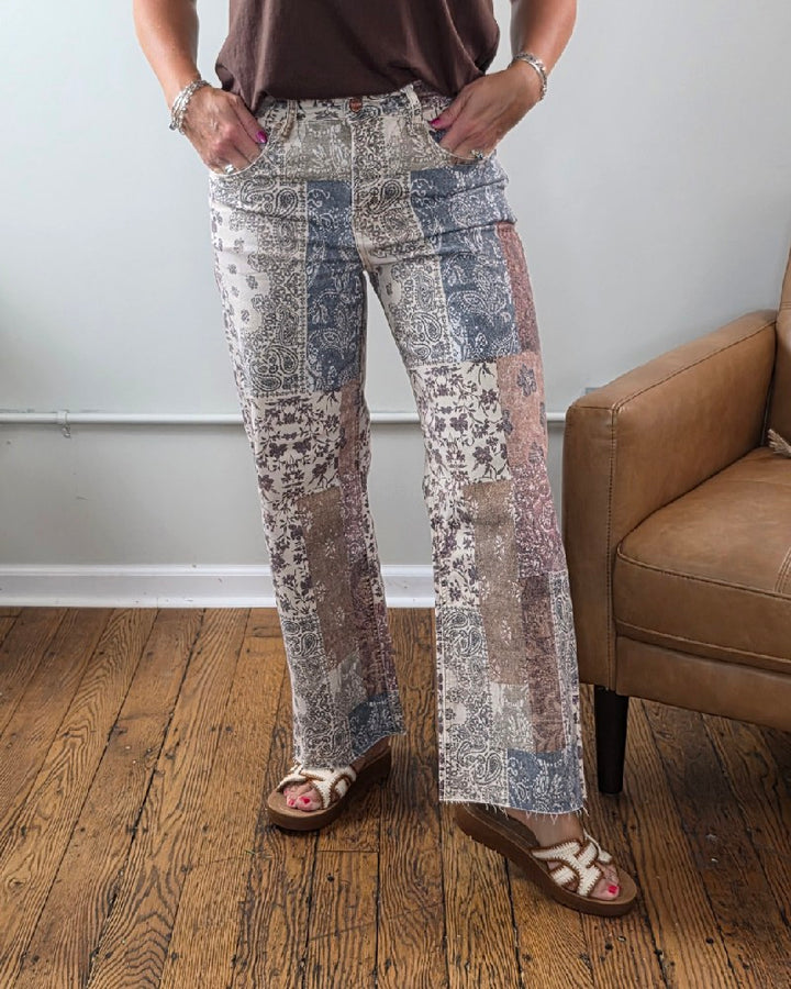 Aven High Rise Ankle Wide Leg Jeans from Risen