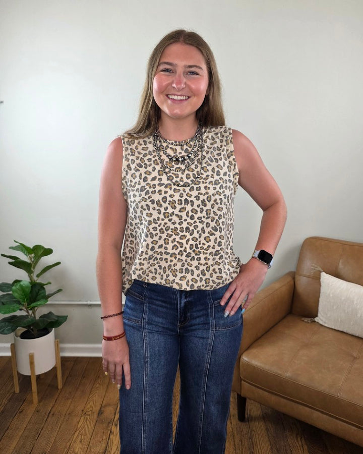 Cleo Leopard Print Tank Top