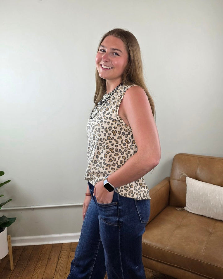 Cleo Leopard Print Tank Top